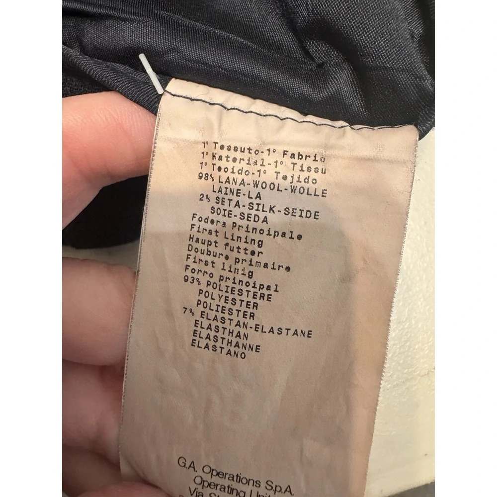 Armani Collezioni Women's Size 12 Pencil Skirt Navy Career Wool Silk Stretch - Picture 5 of 5